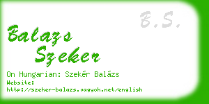 balazs szeker business card