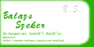 balazs szeker business card